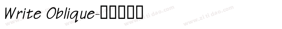 Write Oblique字体转换
